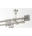 Metall-Gardinenstange Satin-Nickel Ø 16 mm - Saturn