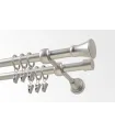 Metall-Gardinenstange Satin-Nickel Ø 16 mm - Koloseo glatt