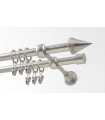 Metall-Gardinenstange Satin-Nickel Ø 16 mm - Stizok inner
