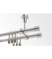 Metall-Gardinenstange Effekt-Edelstahl Ø 16 mm - Pullo
