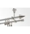 Metall-Gardinenstange Effekt-Edelstahl Ø 16 mm - Stizok inner