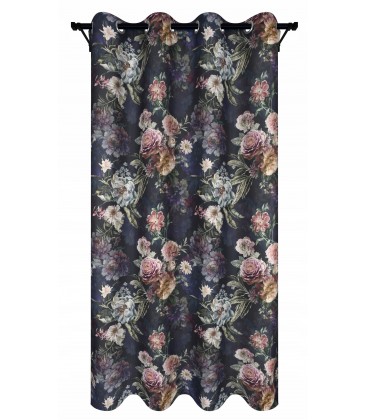 Záves s krúžkami 140cmx250 cm farba Fľaškovo zelená