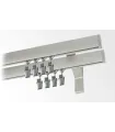 zweiläufige Gardinenstange aus Aluminiumprofil KW INOX