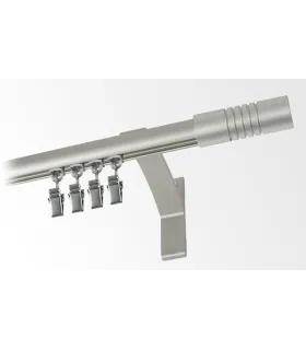 Jednoduchá garniža hl. profil INOX koncovka Potisk Frez