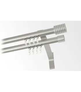 Garniža dvojitá hliníkový profil INOX koncovka 6 Frez