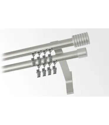Garniža dvojitá hliníkový profil INOX koncovka 6 Frez