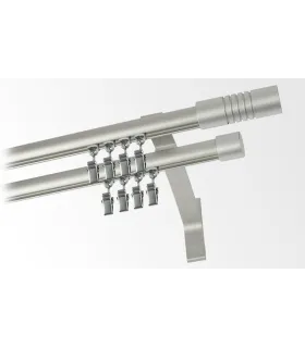 Garniža dvojitá hliníkový profil INOX koncovka 5 Frez