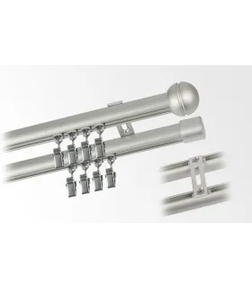 Garniža dvojitá hliníkový profil INOX koncovka Gula Frez