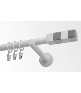 Jednoducha biela leskla  Ø19 mm- Kvadrat