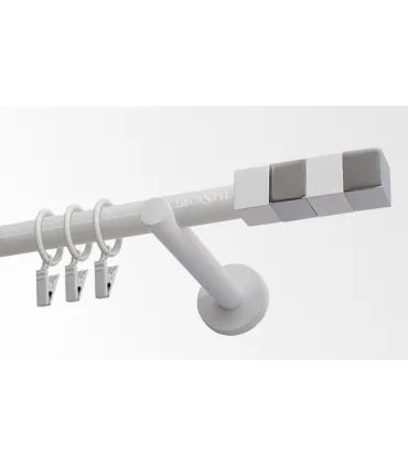 Jednoducha biela leskla  Ø19 mm- Kvadrat