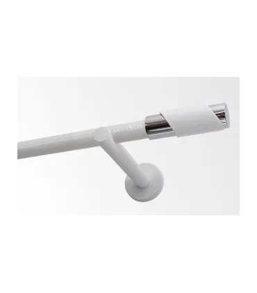 Jednoduchá 19mm biela leskla koncovka Paris