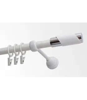 Jednoduchá 19mm biela leskla koncovka Paris