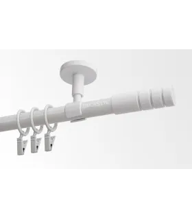 Jenoduchá 19mm biela leskla koncovka Techno