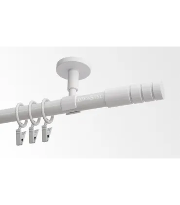 Jenoduchá 19mm biela leskla koncovka Techno