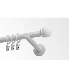 Jednoduchá 19mm biela leskla koncovka Todi max