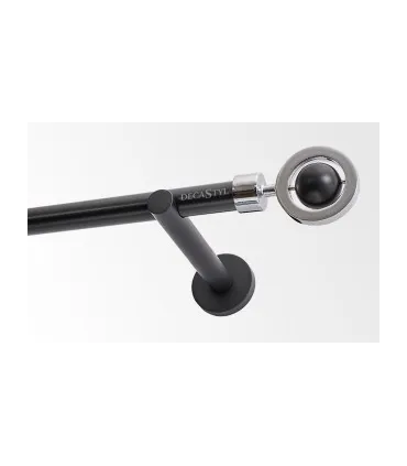 Jednoduchá 19mm matná čierna  koncovka Sfera