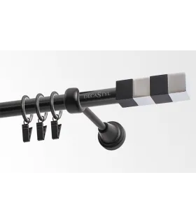 Jednoduchá 19mm biela leskla koncovka Kvadrat