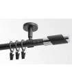 einläufige Gardinenstange schwarz 19mm matt Paris