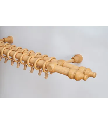 Garniža drevená dvojitá Ø28mm buk