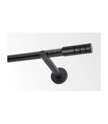 Jednoduchá 19mm matná čierna  koncovka Techno