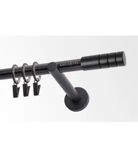 Jednoduchá 19mm matná čierna  koncovka Techno