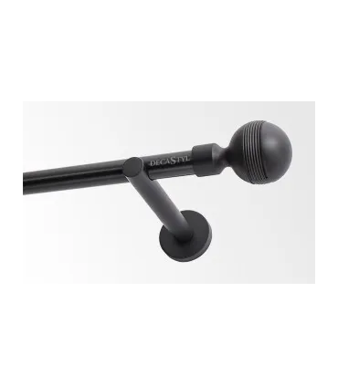 Jednoduchá 19mm  matná čierna koncovka Gabi