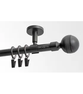 Jednoduchá 19mm  matná čierna koncovka Gabi