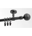 einläufige Gardinenstange schwarz 19mm matt Gabi