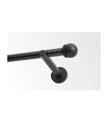 Jednoduchá 19mm matná čierna  koncovka Todi max