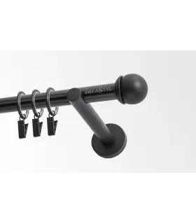 Jednoduchá 19mm matná čierna  koncovka Todi max