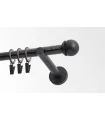 einläufige Gardinenstange schwarz 19mm matt Todi max