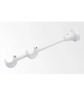 Držiak dvojitý U biely 