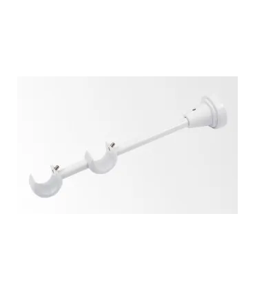 Držiak dvojitý U biely 