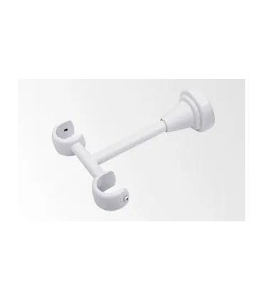 Držiak dvojitý  stropný biely 