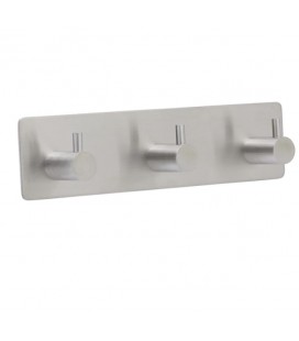 Trojitý samolepiaci vešiak Inox N011