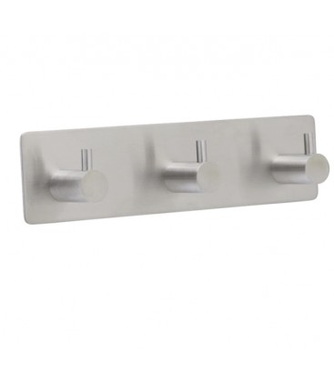 Trojitý samolepiaci vešiak Inox N011