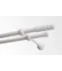 Dvojitá 19mm biela leskla koncovka Techno