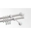 zweiläufige Gardinenstange 19mm weiß glänzend Todi max