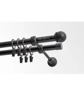 Dvojitá 19mm matná čierna koncovka Todi max