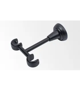 Držiak dvojitý stropný matný čierný 