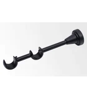 Držiak dvojitý U matný čierný