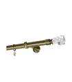 Metall-Gardinenstange Antik Ø 25 mm - Endstück Crystal Cone, glatte Stange