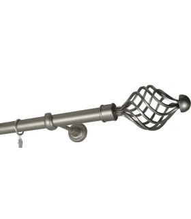Satin nickel Ø 25 mm - koncovka Navona tyč hladká