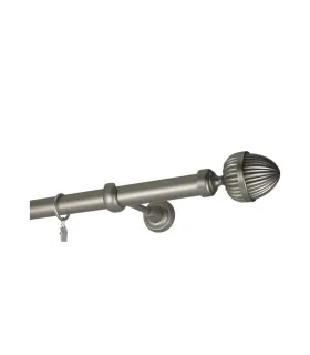 Satin nickel Ø 25 mm - koncovka Odeon tyč hladká