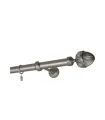 Metall-Gardinenstange Satin-Nickel Ø 25 mm - Odeon glatte Stange Endstück