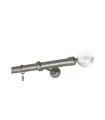 Satin-Nickel Ø 25 mm - Endstück Crystal Gula Stange glatt