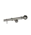 Metall-Gardinenstange Satin-Nickel Ø 25 mm - Boston Endstück glatte Stange