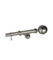 Metall-Gardinenstange Satin-Nickel Ø 25 mm - Kalisto glatte Stange Endstück