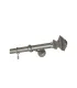 Satin nickel Ø 25 mm - koncovka Verdi tyč hladká