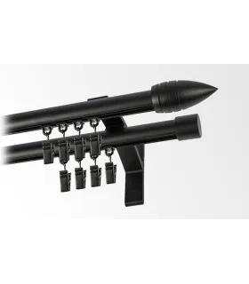 Garniža dvojitá hliníkový profil Black koncovka Potisk Frez